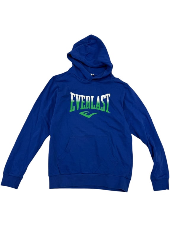 VINTAGE EVERLAST FELPA CON CAPPUCCIO | S/M | BLU ROYAL CON STAMPA LOGO